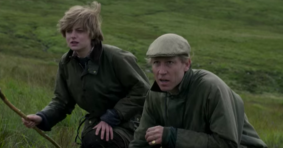 philip, diana, the crown, netflix, deer, stag, stalking, hunting, shooting