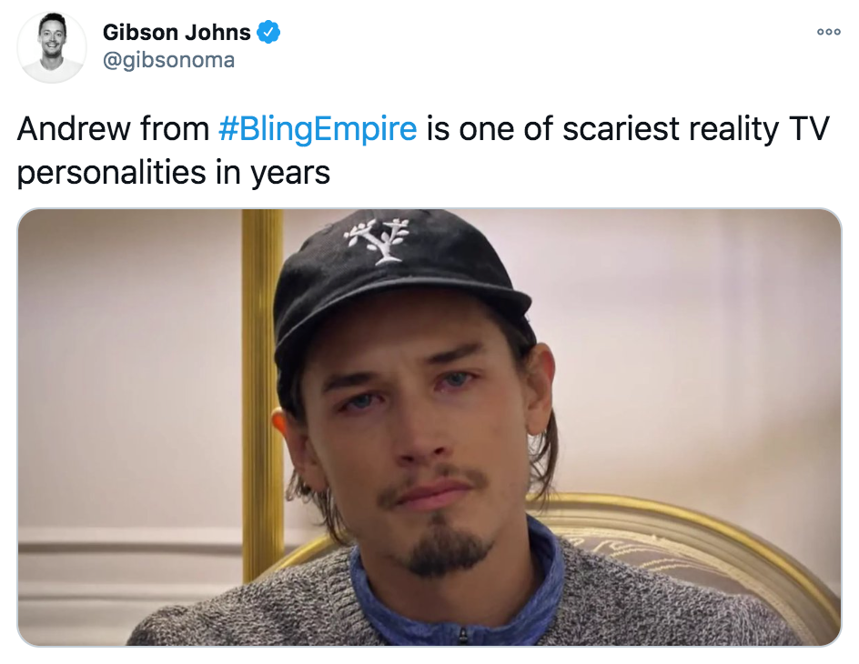 Bling Empire, memes, meme, reaction, Netflix, funny, review, Twitter, Andrew