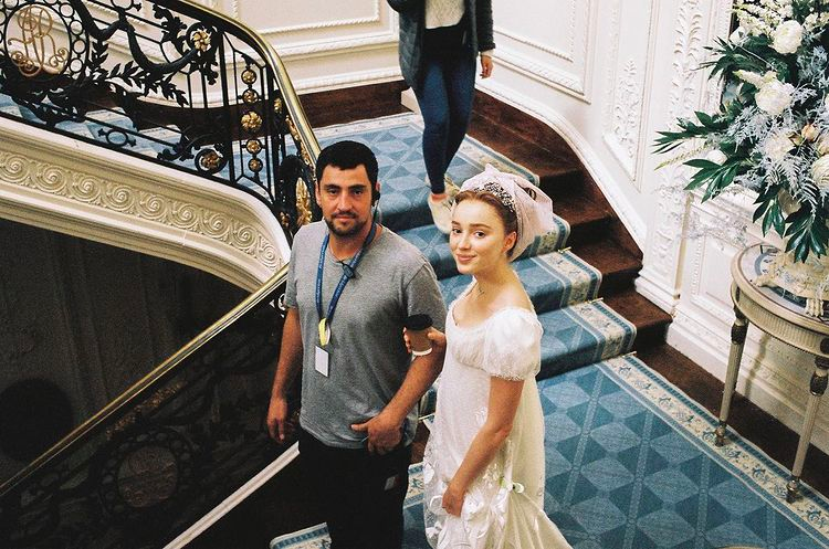 bridgerton cast, behind the scenes, pics, photos