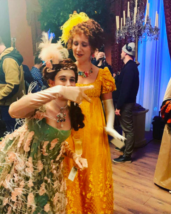 bridgerton cast, behind the scenes, pics, photos