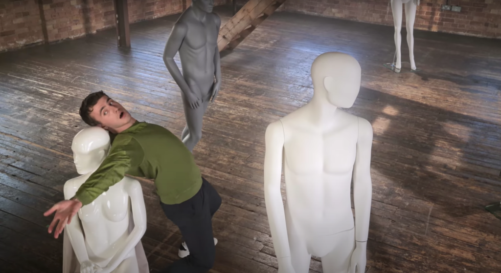 paul mescal dancing, samsung ad, mannequins, warehouse