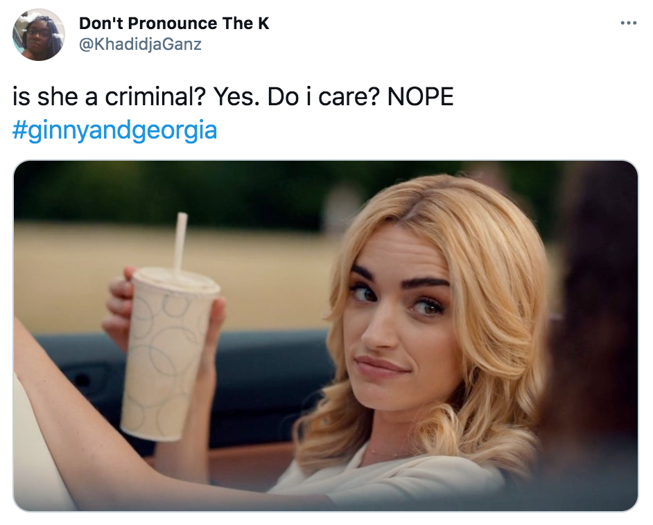 Ginny and Georgia, memes, meme, reaction, Twitter, Netflix, Georgia
