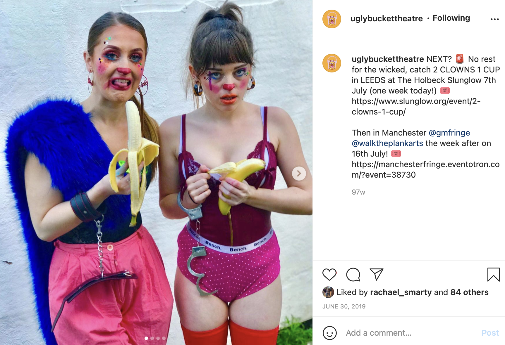 Ugly Bucket, 2 Clowns 1 Cup, Dating apps, stories