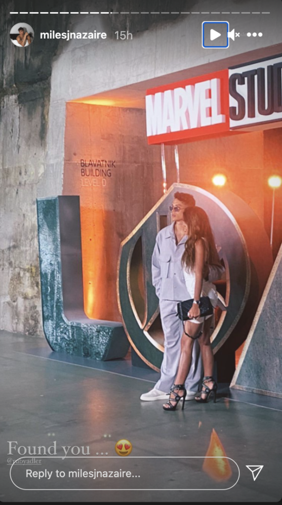 Ruby Adler and Miles Nazaire pictured together after Made in Chelsea