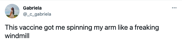 vaccine arm swinging