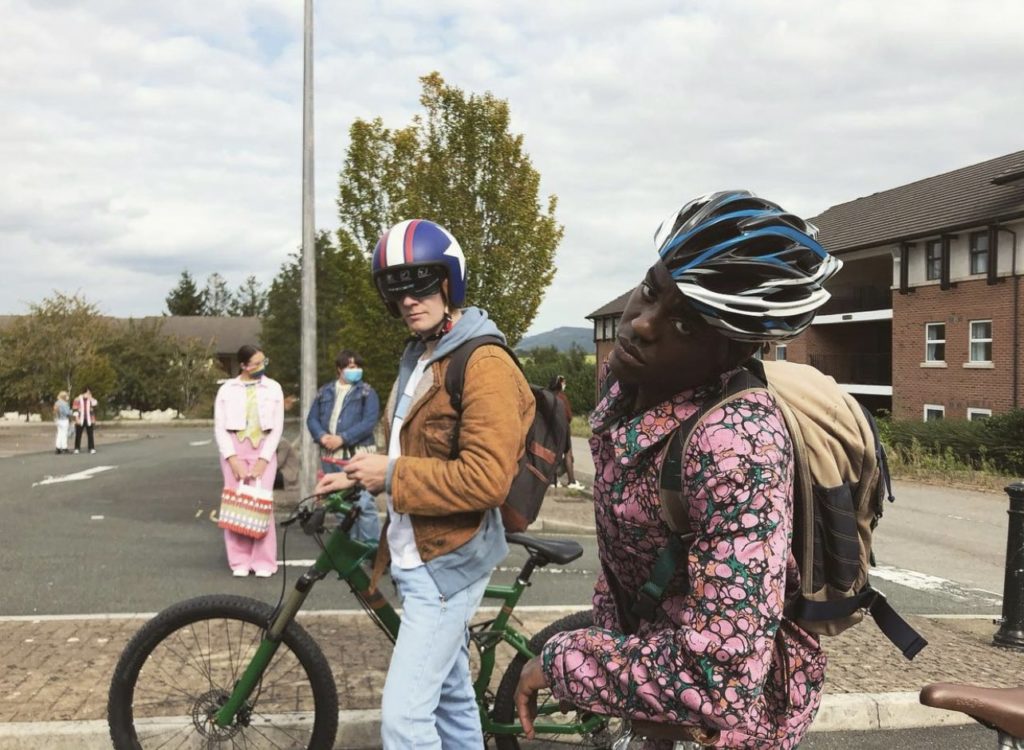 Behind the scenes pictures of the cast of Sex Education on Netflix