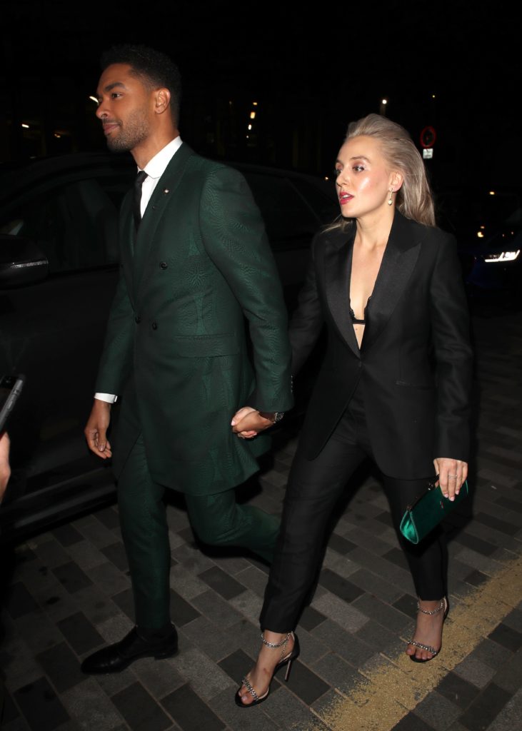 Bridgerton star Regé-Jean Page and girlfriend Emily Brown pictured together at the GQ Men of the Year Awards in London