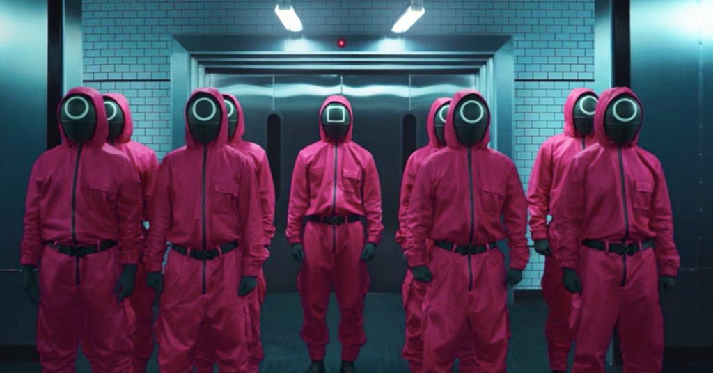 The meaning of the shapes and symbols on the masks of the workers in Squid Game on Netflix explained