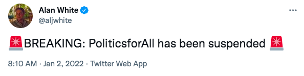 politics for all banned