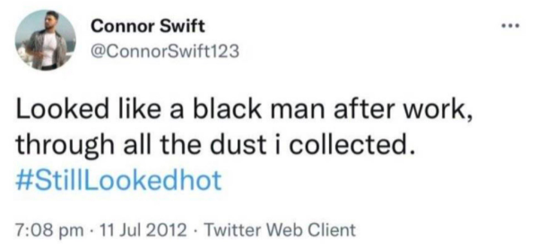Connor Swift racist tweets 