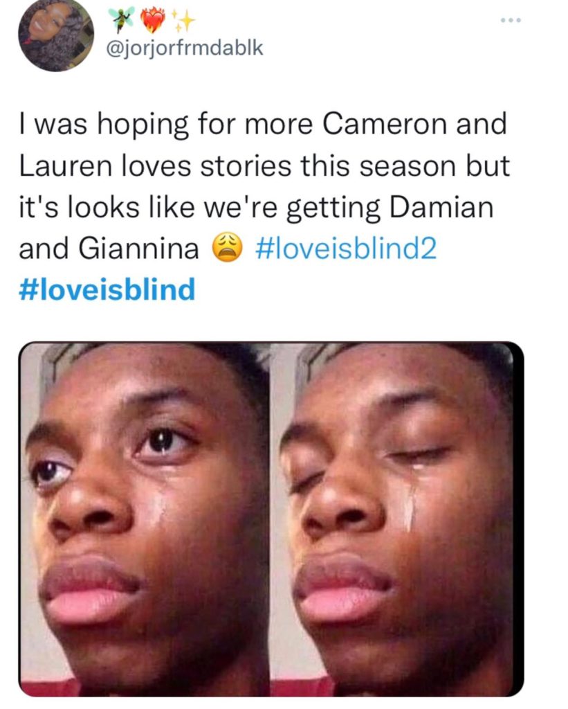 Even more memes about season two of Love Is Blind on Netflix