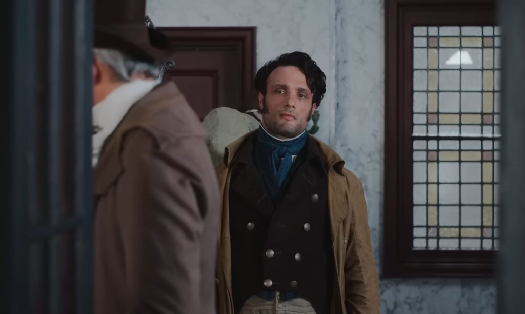 Pictured is Cosmo Jarvis who is in the cast of the Netflix film Persuasion