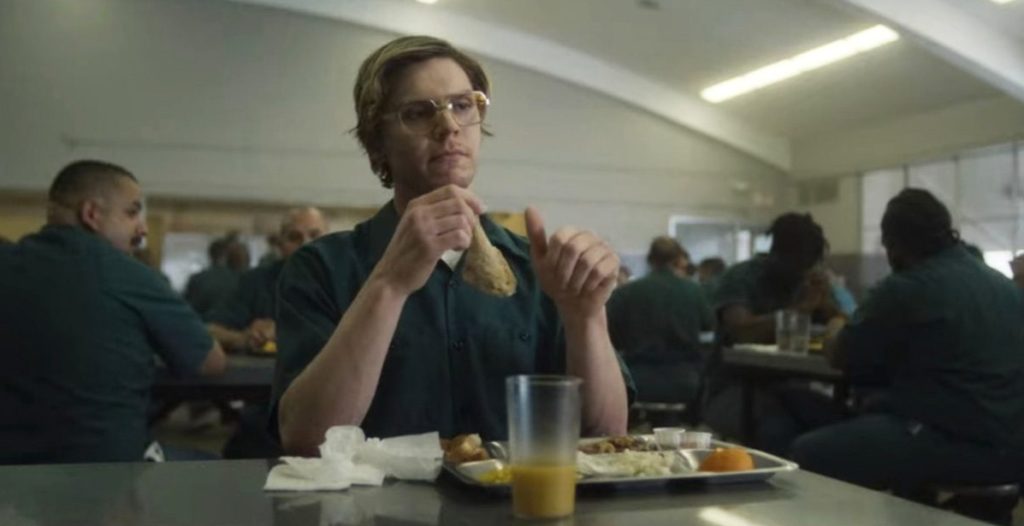 Jeffrey Dahmer in prison during Netflix series