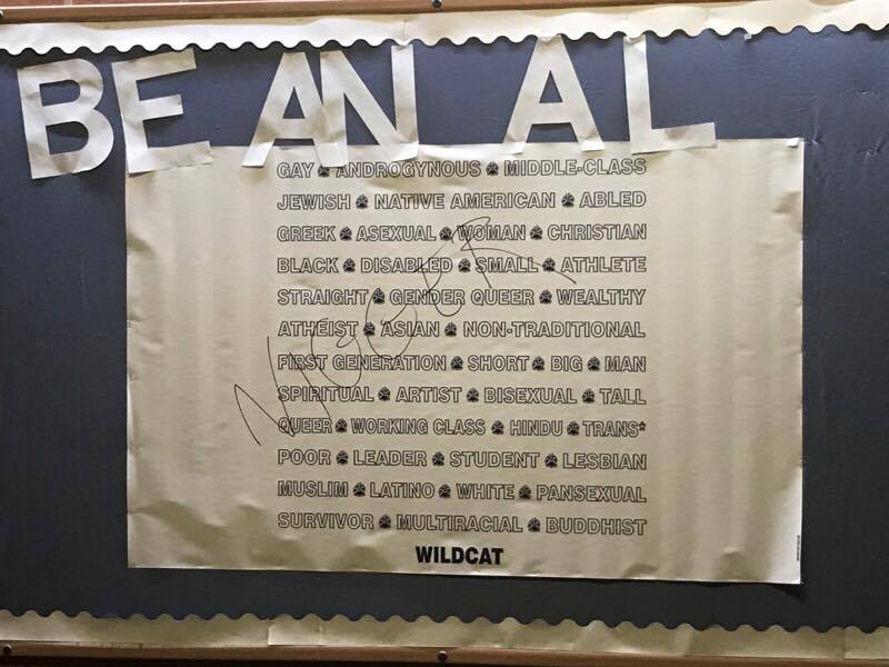 unh racism noticeboard racial slur