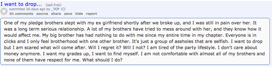 Frat brothers being assholes??? I refuse to believe it