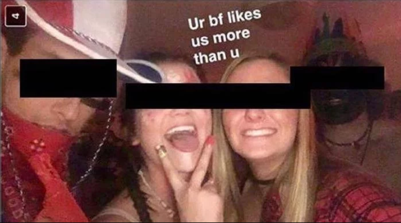 A Snap of a UNH student in blackface last semester