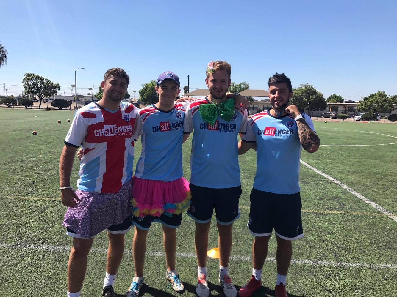 Alexi, far right, with other soccer coaches