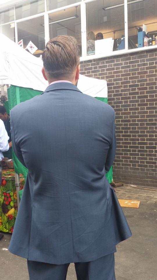 Unsurprisingly, he didn't want his face to be shown 