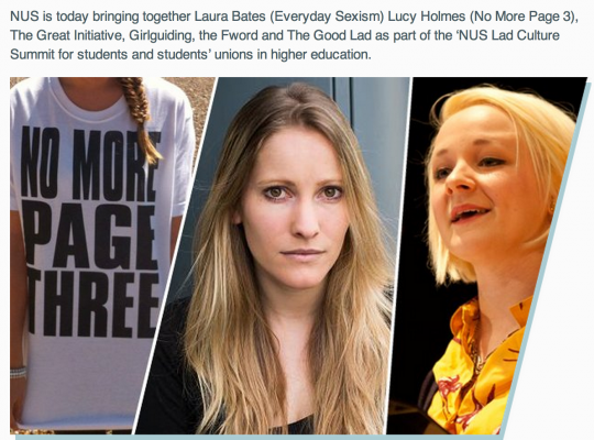 The lad culture summit brought together the founders of No More Page 3 and everyday Sexism