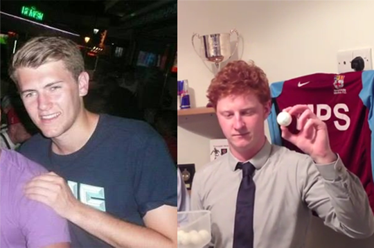 Aidan (left) and Neil (right) were tragically killed just before they were due to return home...
