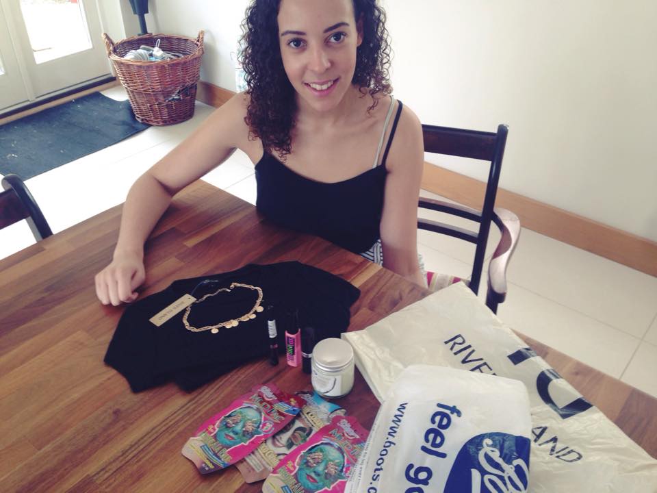 Cydney with her impressive haul