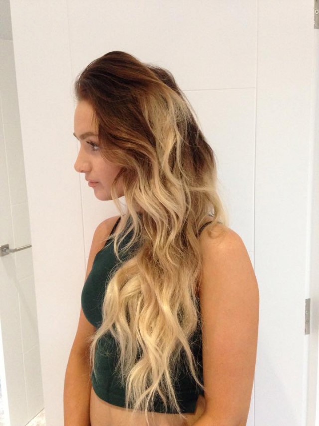 Start with a wavy/textured base, if you do not have this type of hair naturally, spritz salt spray throughout and scrunch, or use a conical wand on random sections of hair (this really doesn't have to be neat).