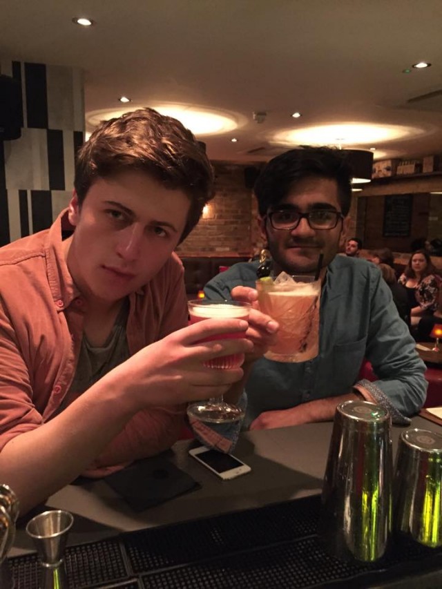 Two cocks sipping cocktails. We were shunned.