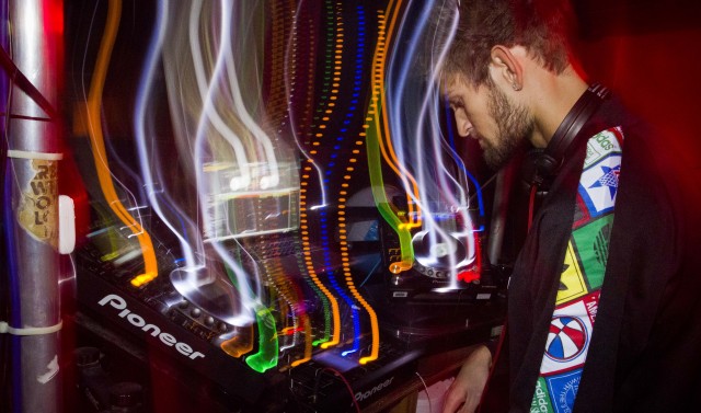 Ben Thornley photographing DJ Nathan Dawe at Timepiece, Exeter