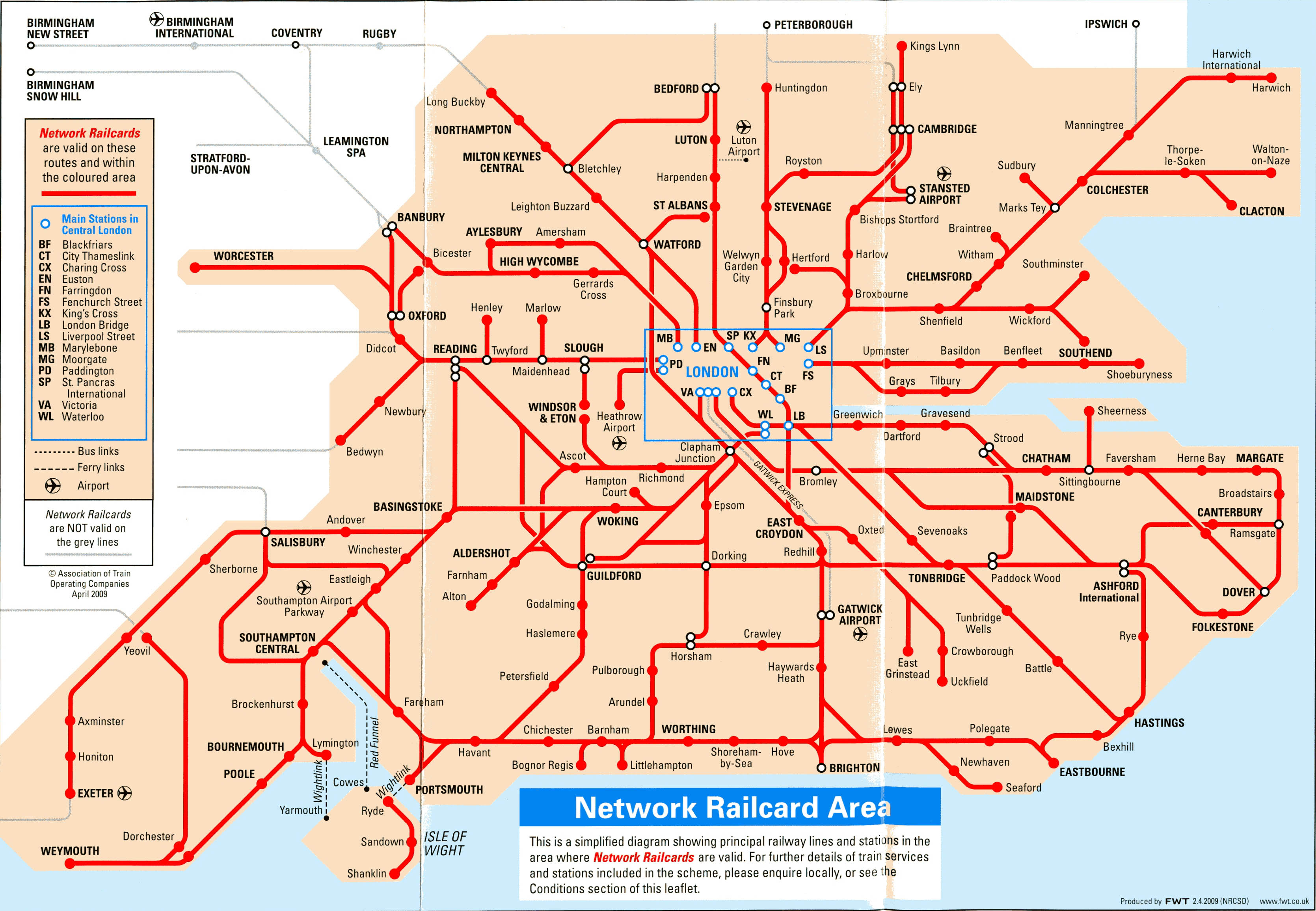 Network Railcard map (FWT 4