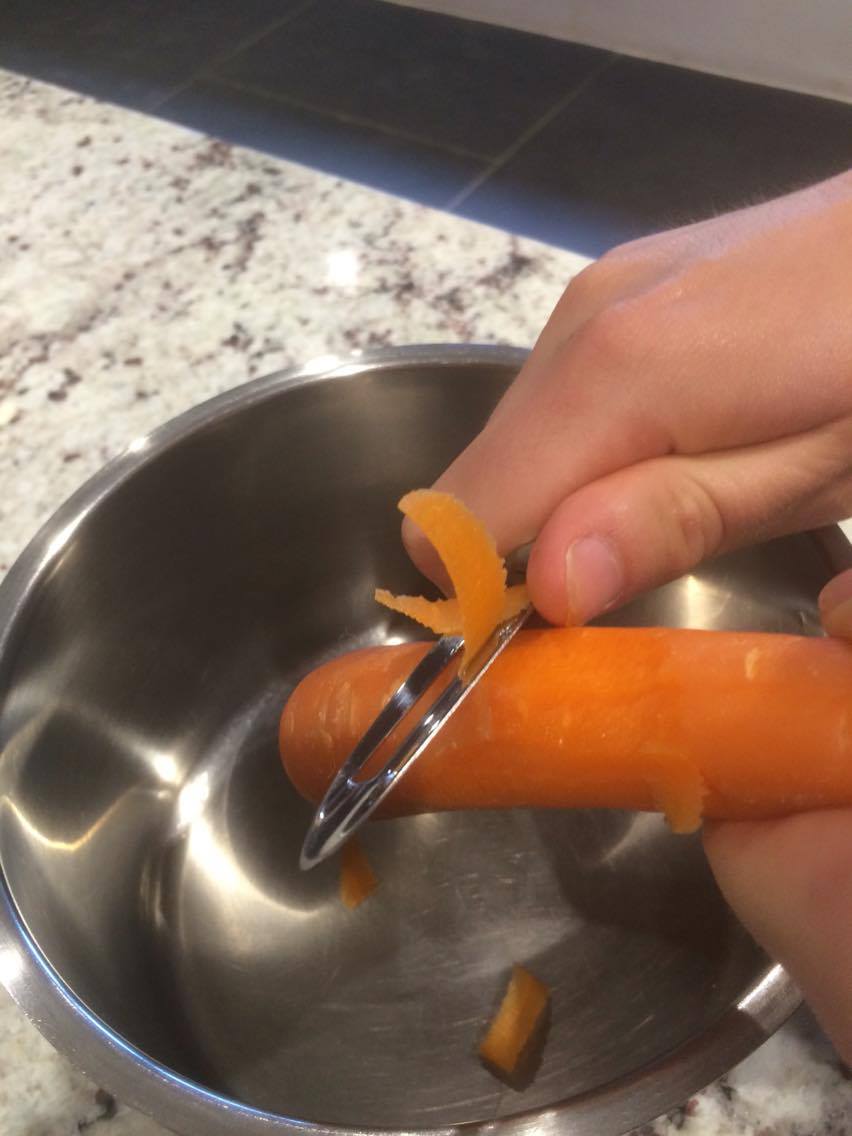 Carrot peelings work well in any soup