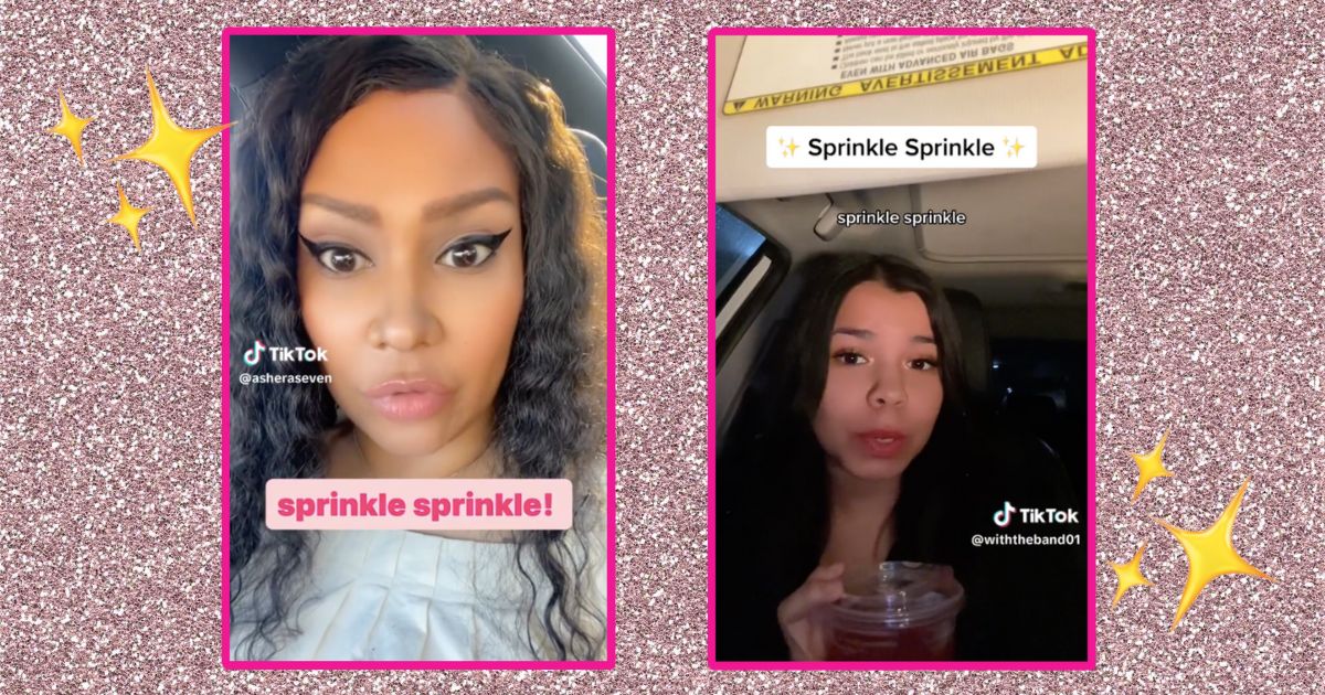 What does 'Sprinkle sprinkle' mean on TikTok?