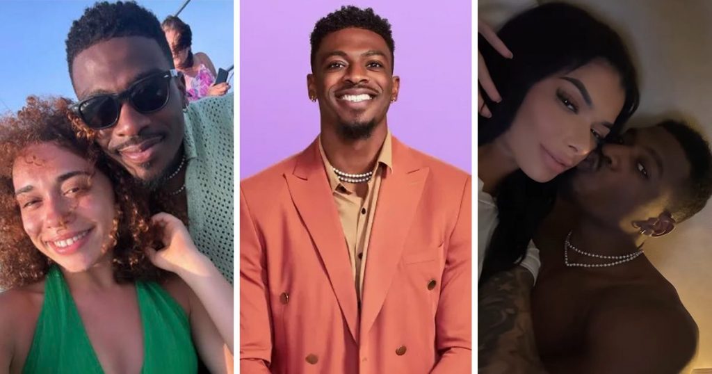 Clay from Love Is Blind pictured with OnlyFans creator after going official with model