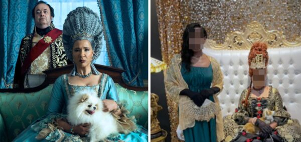 the unofficial bridgerton ball, plus queen charlotte at a real bridgerton ball