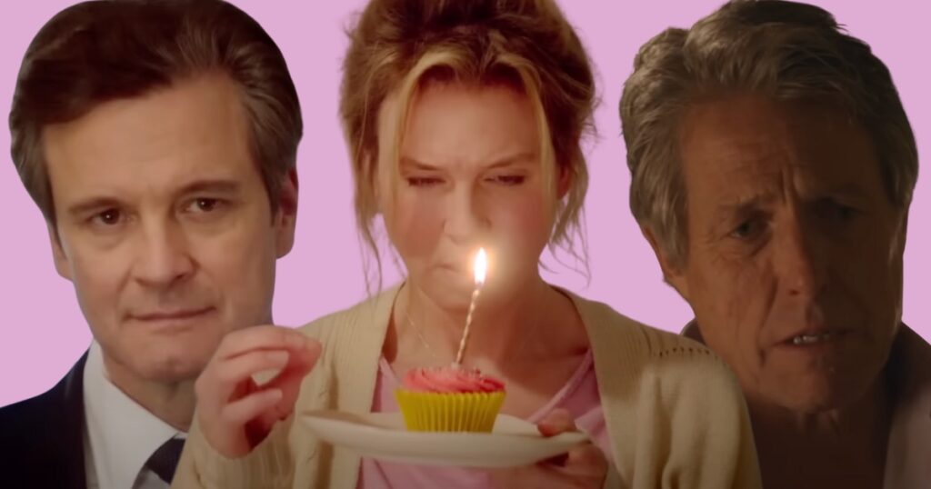 Colin Firth, Renee Zellwegger and Hugh Grant in Bridget Jones