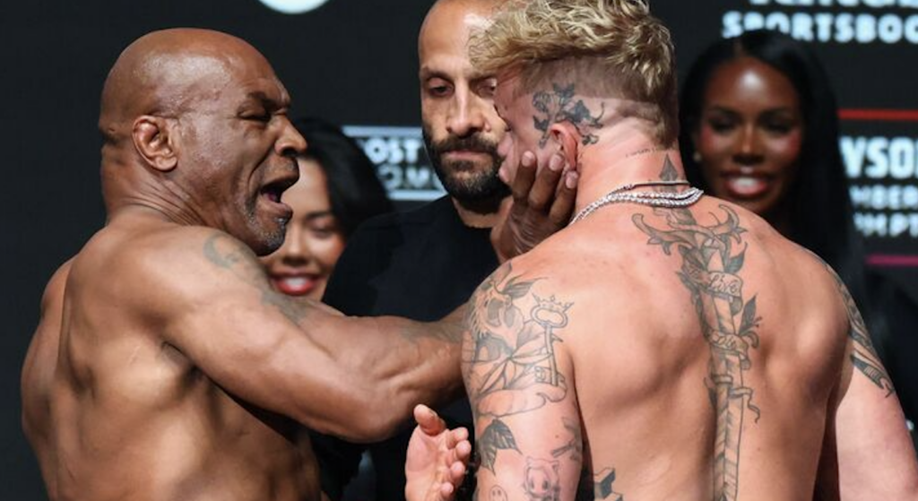 Jake Paul and Mike Tyson