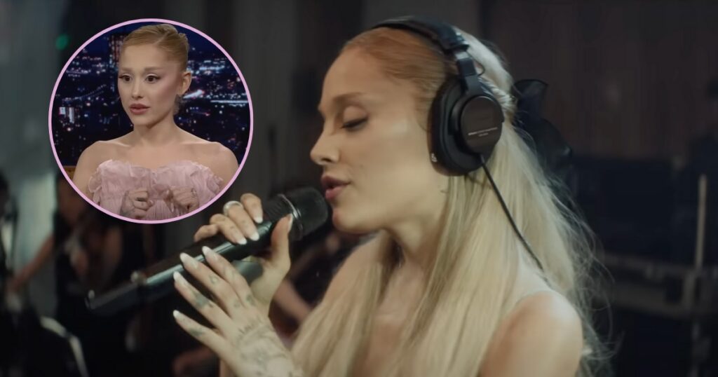 Ariana Grande singing and Wicked interview