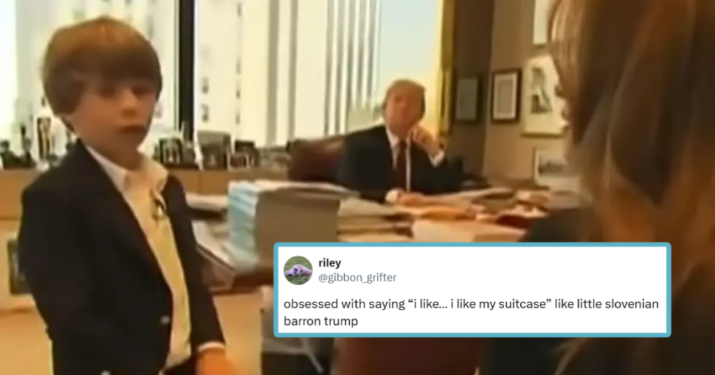 Barron Trump like my suitcase video