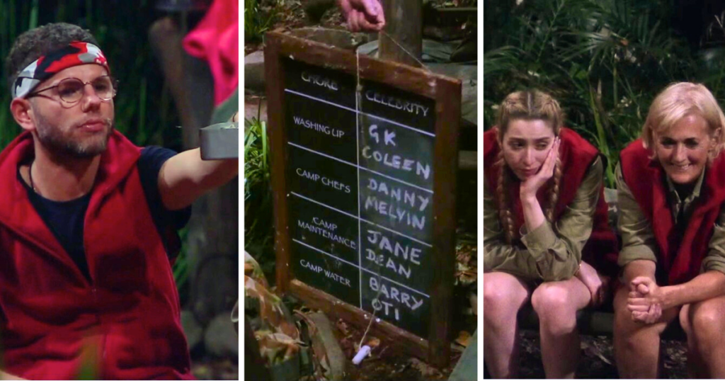 i'm a celebrity chores