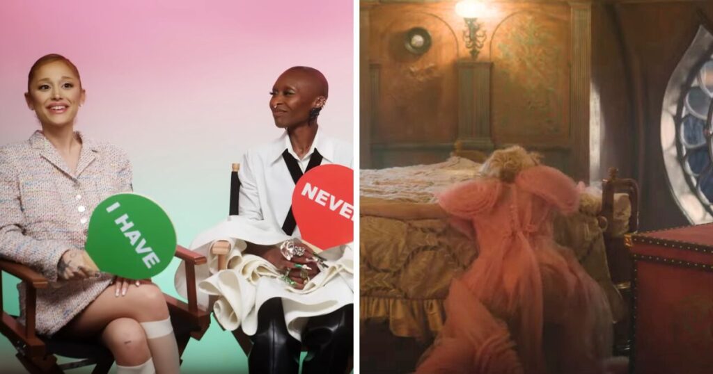 wicked ariana grande set