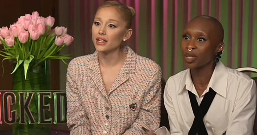 Ariana Grande Cynthia Erivo crying