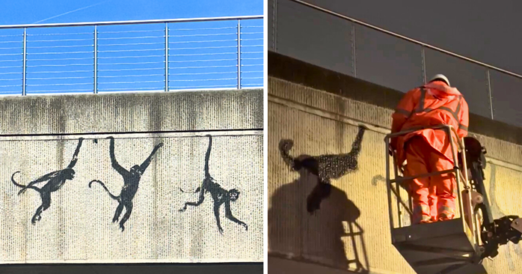 brick lane banksy london mural tfl