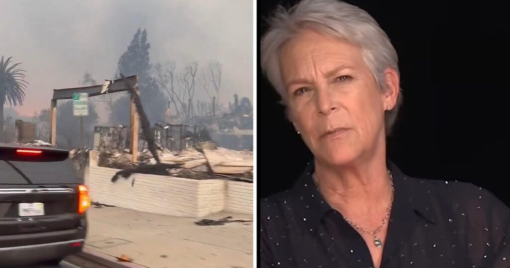 Jamie Lee Curtis wildfires gaza