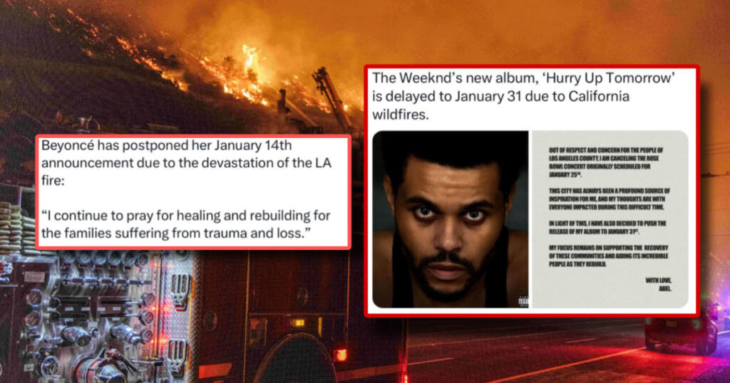 LA Wildfires postponed