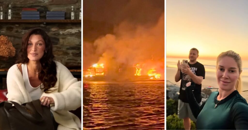 los angeles fires la fires celebrity houses bella hadid spencer pratt heidi montag