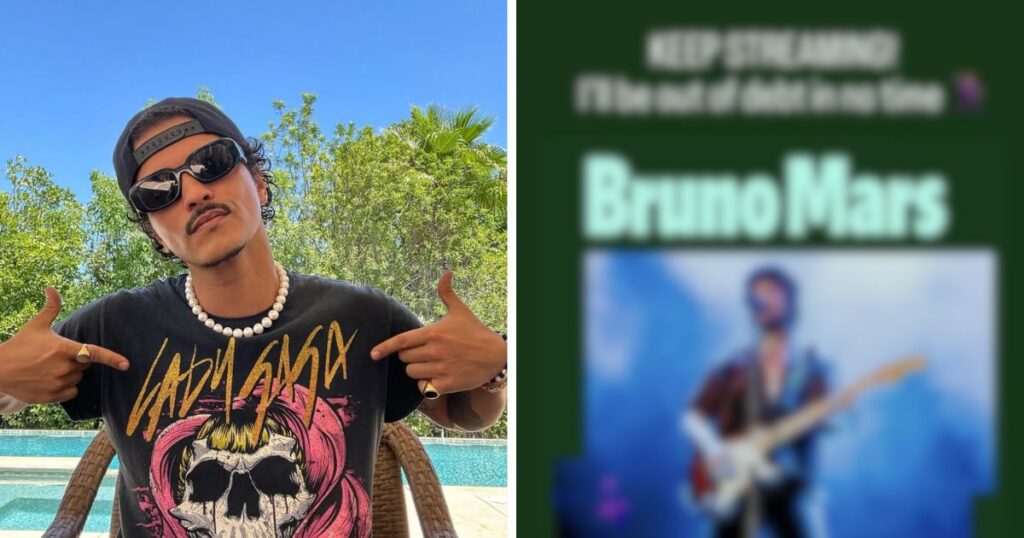 bruno mars response debt