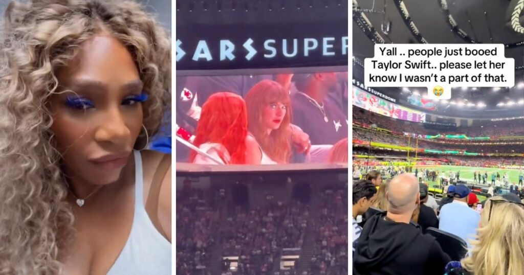 taylor swift celebs super bowl booed