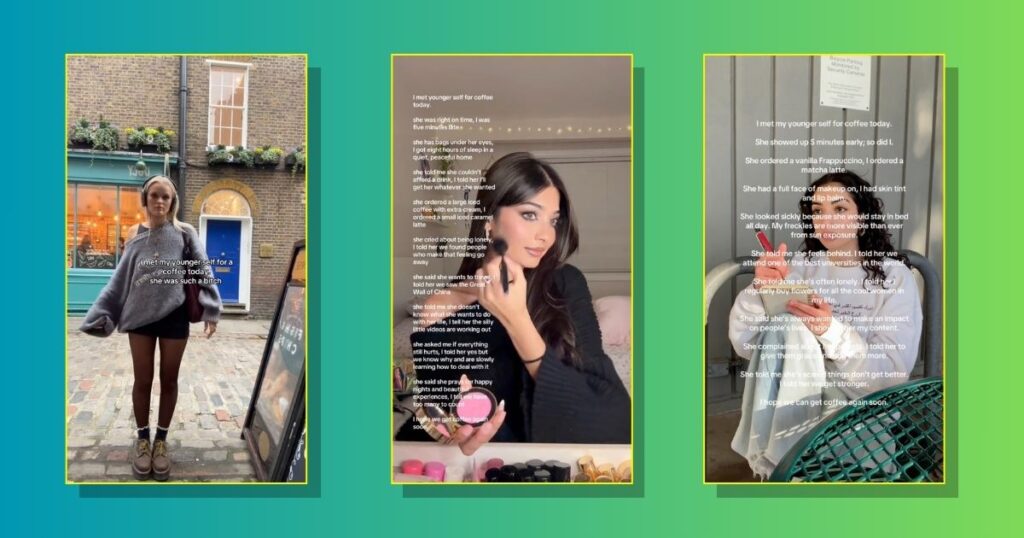 tiktok younger self coffee trend explained