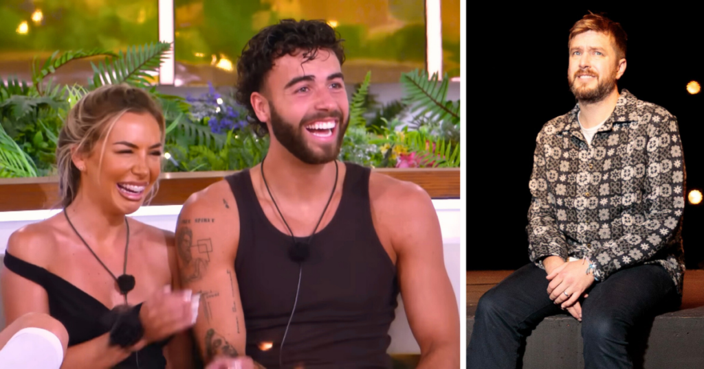 iain stirling love island all stars voiceover jokes sammy elma