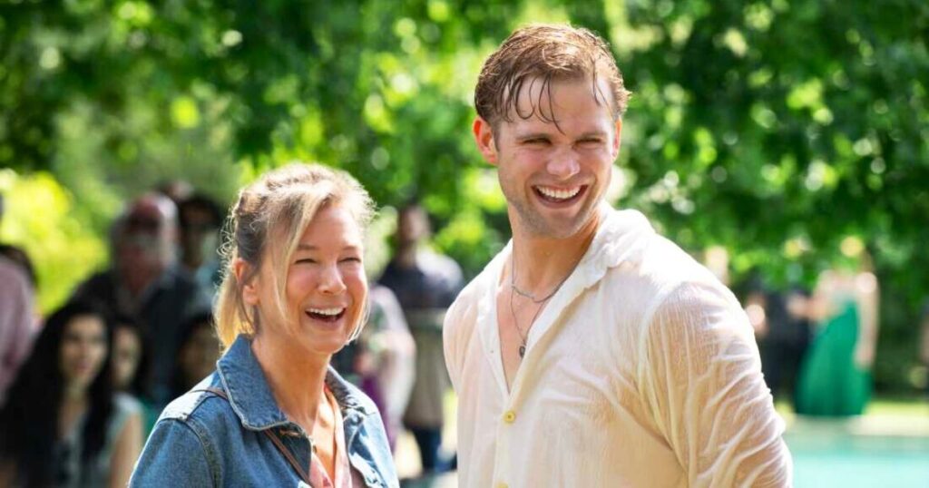 bridget jones mad about the boy cast ages leo woodall roxster Renée Zellweger how old