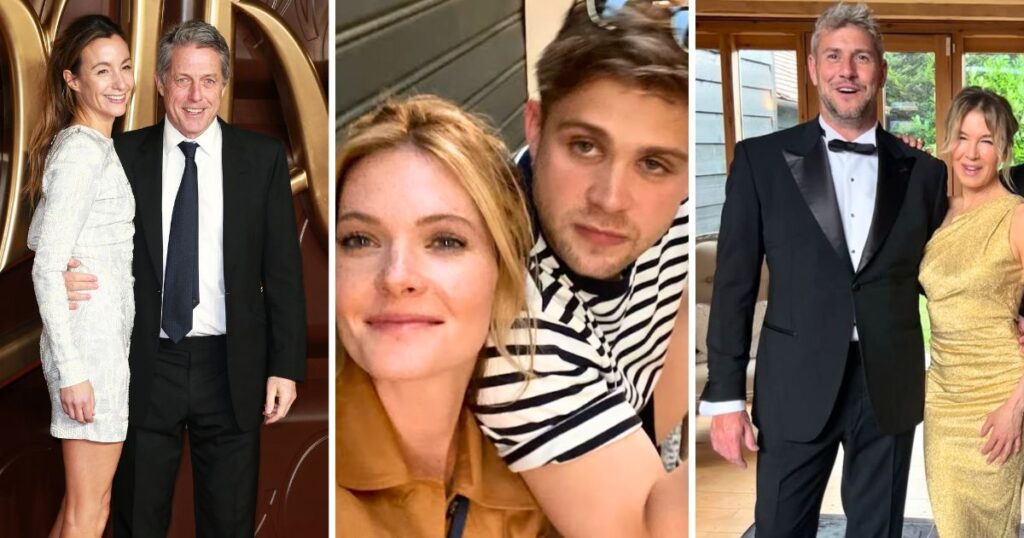 bridget jones mad about the boy cast real love lives relationships hugh grant wife anne leo woodal girlfriend meghann fafhy rennee zellweger boyfriend ant anstead